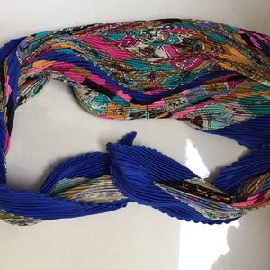 Vintage Hermes pleated scarf with box